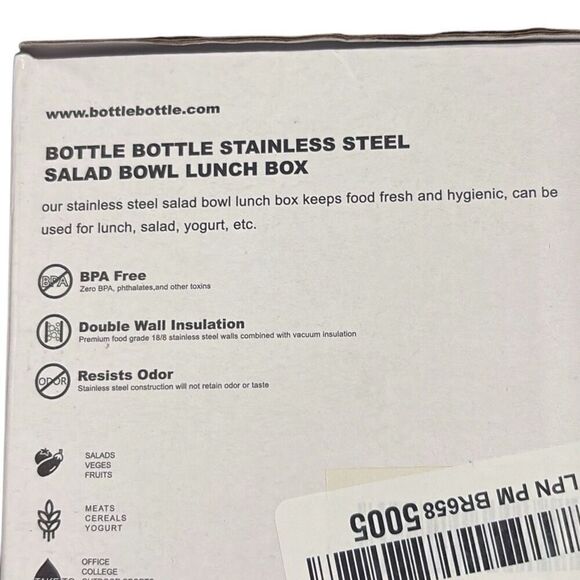 BOTTLE BOTTLE Insulated Food Container 21 oz Insulated Food Jar Mint Green NEW - Picture 5 of 5